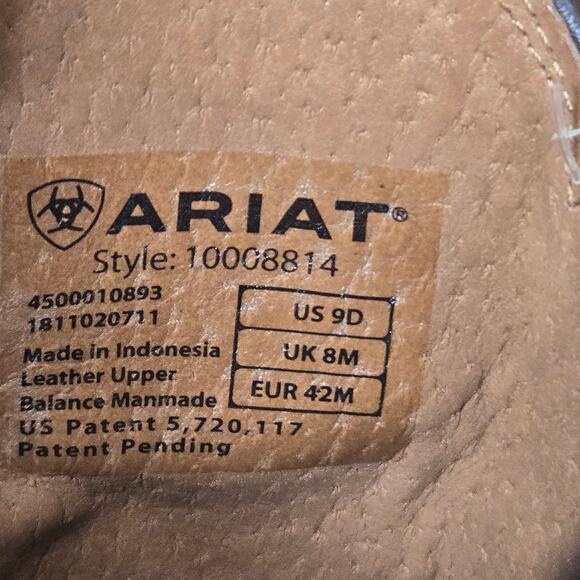 Ariat Men\'s Size 9D Brown Leather Heritage Distressed Roper Boots Style 10008814 main image 10